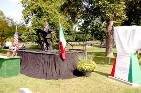 Oakwood Cemetery - Dr. Kyle Griffith, Asst. Superintendent of Lenawee Intermediate School District (Photo by Greg Carnevale)