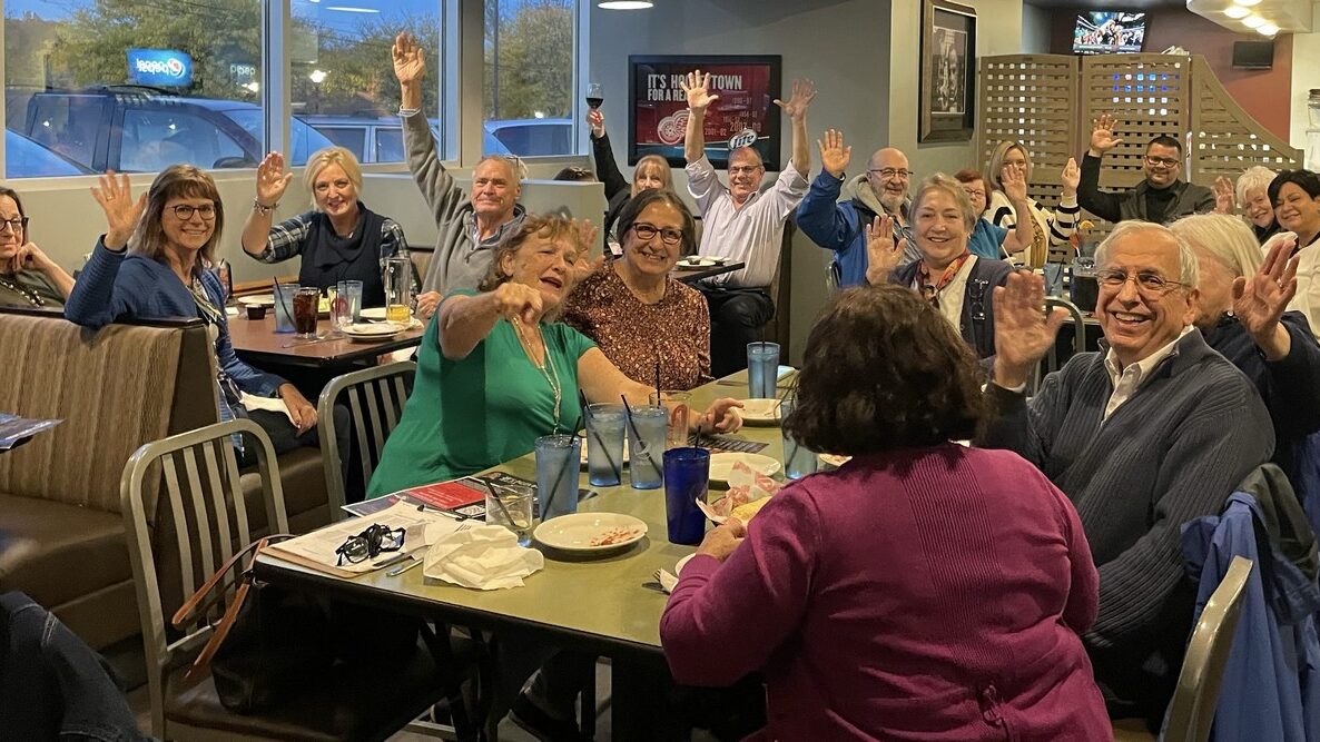 People sitting in a restaurant